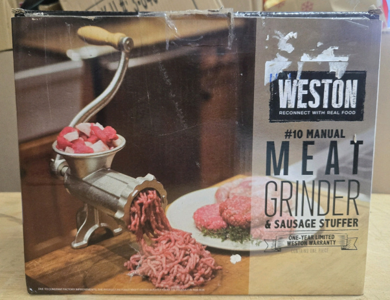 As New | Weston Meat Grinder & Susage Stuffer * Has A Slight Cigarette Scent *