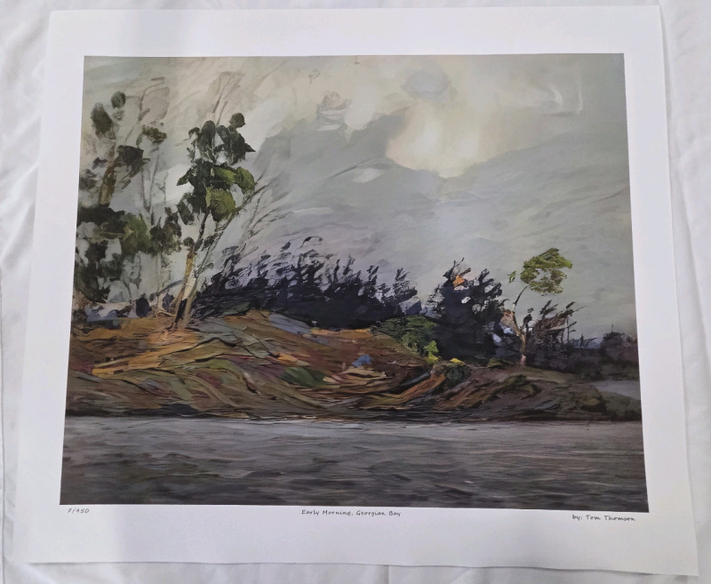 Print of "Early morning, Georgian Bay" By Tom Thomson | Measures 24" x 21" | 7/950