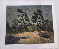 Print of "Byng Inlet, Georgian Bay, Winter 1914" By Tom Thomson | Measures 24" x 21" | 7/950
