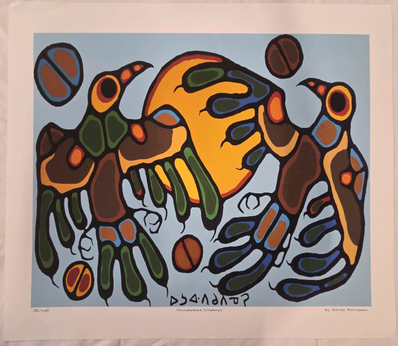 Print of "Thunderbird Sundance" By Norval Morrisseau | Measures 24" x 21" | 155/950