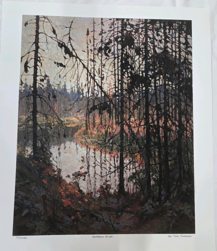 Print of "Northern River" By Tom Thomson | Measures 24" x 21" | 757/950