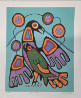 Print of "The Great Eagle" By Norval Morrisseau | Measures 24" x 21" | 3/950