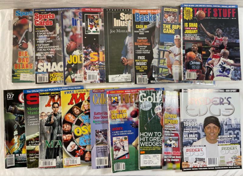 17 assorted soft cover magazines. Includes Sports Illustrated , Golf Digest, Mad, GTM, SMR
