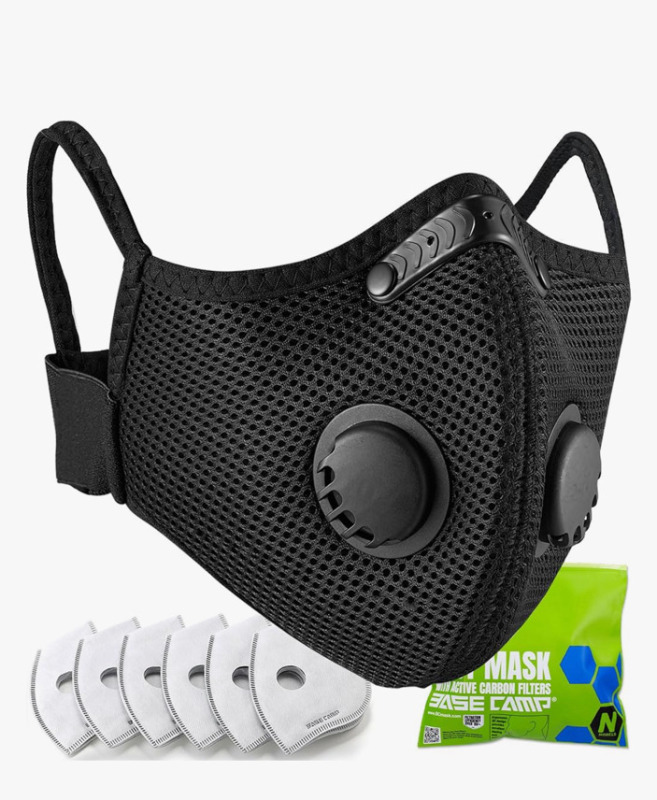 New N99 face mask bundle | Base Camp mask | 6 Base Camp replacement active carbon filters