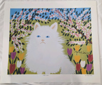 Print of "Fluffy, 1964" By Maud Lewis | Measures 24" x 21" 2/950