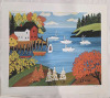 Print of "Nova Scotia Cove, in Autumn" By Maud Lewis Measures 24" x 21" | 145/950