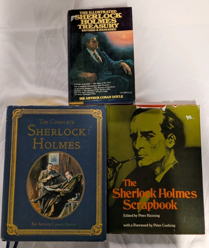 3 Hardcover Sherlock Holmes Books.
