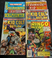 6 Vintage Western DC & Marvel Comics. Contains Kid Colt, Ringo Kid & More.