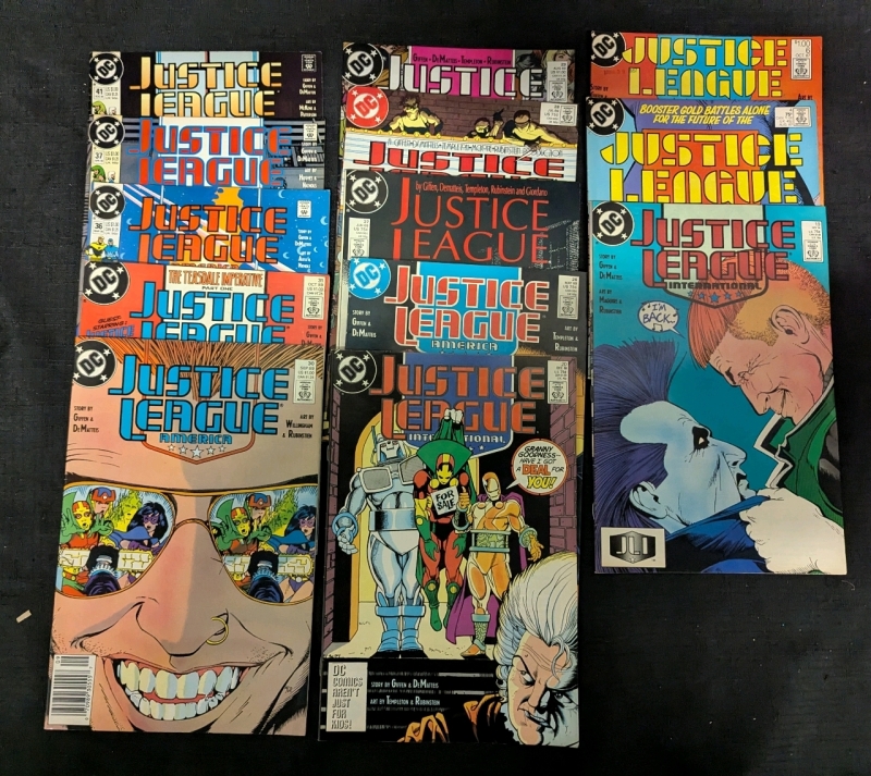 13 Vintage Justice League Comics.Contains America, Original & More.