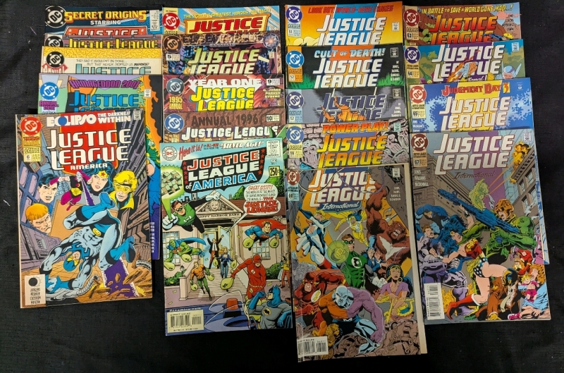 19 Vintage DC Justice League Comics, Includes America, International & More!