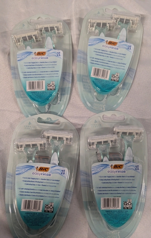 8 New Box Easyrinse Razors (4x 2 - Packs.)