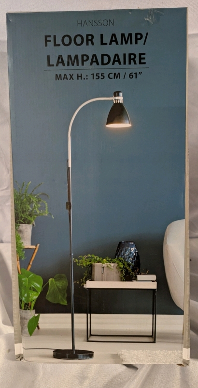As New In Box Hansson Floor Lamp. Max Height 61".