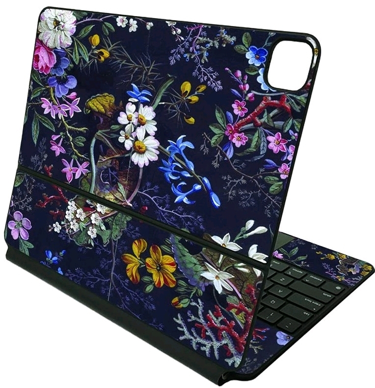 As-New MightySkins Apple iPad Pro Smart Keyboard 12.9" Skin : Pattern: Midnight Blossom | Protective, Durable, and Unique Vinyl Decal wrap Cover | Easy to Apply | Made in The USA