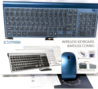 As-Is in Box | TopMate Wireless Keyboard and Mouse Combo - Model KM9000 (Untested, Keyboard Missing Receiver Dongle)