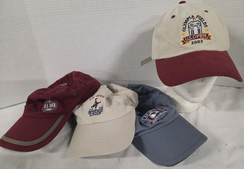 4 U.S. Open Golf Hats from 2002-2010