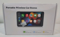 New - CarPlay 7" Pocrtable Wireless Car Stereo w/Back-Up Camera . Android / iOS & Screen Mirroring Auto . 7" Full HD Touch Screen