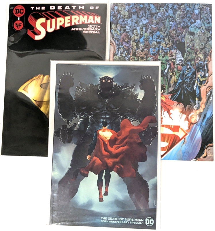 3 DC Comics SUPERMAN : The Death of Superman, 30th Anniversary Special #1 Variant Covers