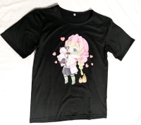 New Size Small Unisex Anime Girl with Baby Panda Graphic T-Shirt
