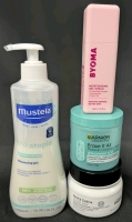 [See Desc] 3 Skincare Products: Mustela Stelatopia Cleansing Gel, Garnier Erase It All Hyaluronic Acid Makeup Cleansing Balm, L'Oreal Metal Detox Mask & Byoma Moisturizing Gel Cream