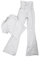 New Size Small Women's 2pc Lounge Set with Stretch : Tee & Flared Elastic Waist Bottoms