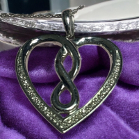 Michael Hill Infinitas Diamond 925 Pendant Featuring A Heart Design With An Infinity Symbol infinity Stamped 925 Sterling and Signed Michael Hill / see description for sizes<br/><br/>