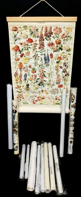 13 New Assorted Posters & Fabric-Style Tapestry Prints - Flowers, Butterflies, Mushrooms + More, Up to 19.7" &times; 27.6"