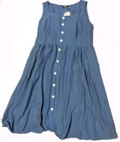 New Size 14-16 Women's BLOOMCHIC Lightweight Sleeveless Button-Up Summer Midi Dress