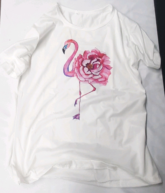 New Large Size Flamingo T-Shirt