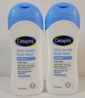2-Bottles New Cetaphil Ultra Gentle Body Wash , Fragrance Free . 500ml Bottles