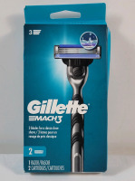 New - Gillette Mach3 Razor . 1 Razor & 2 Cartridges
