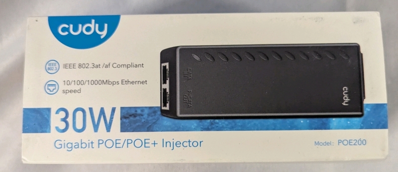 As New In Box Cudy POE200 30W Gigabit PoE+ Injector