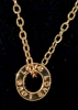 New 18K Gold Plated Simulated Diamond Cluster Necklace on Adjustable Chain 16" - 18" Long - 5