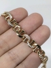 New 18K Gold Plated 8.0mm Crescent Bracelet - Adjustable 7" - 8" Long - 6