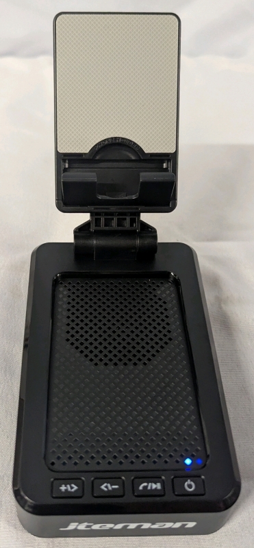 As-New In Box Jteman Phone Stand with Bluetooth Speaker. 5" Tall.