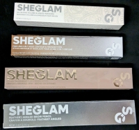 New Sealed SHEGlam Makeup: All-in-One Volume & Length Mascara : Washable Black (4g), Fine Line 2-in-One Nose Contour & Highlight Pen: Buff (0.5g), Brows on Demand 2-in-1 Brow Pencil: Taupe (0.5g), Feathery Angled Brow Pencil: Light Brown (0.2g)