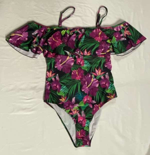 New Size Large Ladies Bardot style One-Piece Swimsuit with Padded Cups