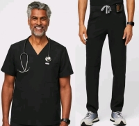 New Size LG/LG Reg Men's FIGS: Chisec Three-Pocket Scrub Top & Axim Cargo Scrub Pants | Retails Over $130!