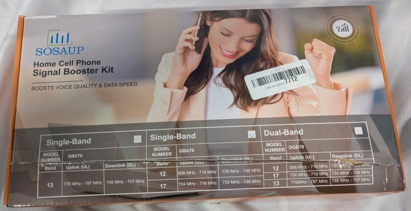As-New in Box Sosaup Home Cell Phone Signal Booster Kit.