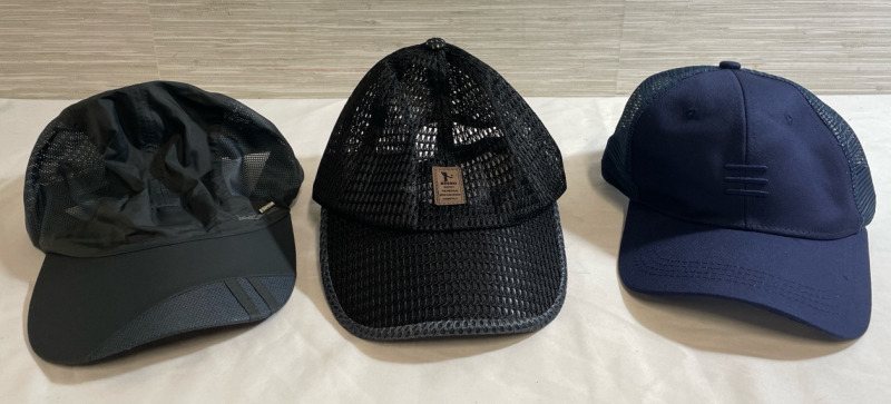 3 New Size O/S Unisex Lightweight Mesh Caps