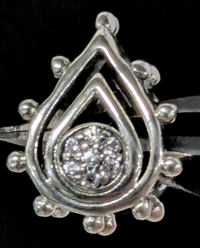 New GNOCE 925 Sterling Silver Lotus Bud Teardrop Charm (Likely Retired and Retailed Over $50+)