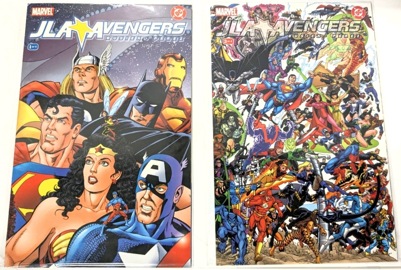 2 DC &times; MARVEL Comics JLA &times; Avengers Crossover Comics : #1 & #3 - Both Bagged & Boarded