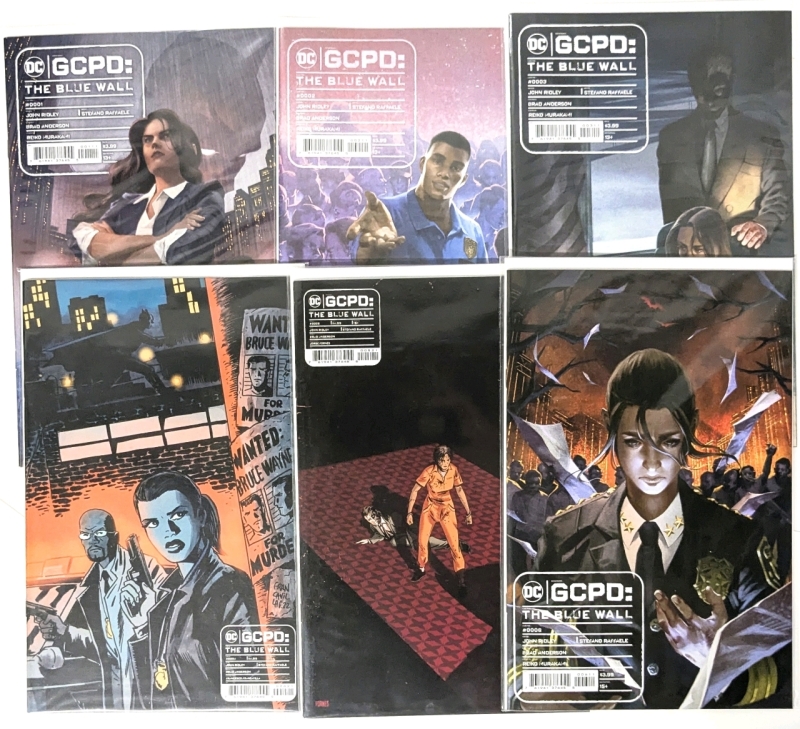 7 DC Comics GCPD : The Blue Wall (Very Popular Run: Batman without Batman) Issues #1 - #6, All Bagged & Boarded