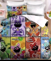 New sz Twin Duvet Cover & Pillowcases "Smiling Critters" Part of the Poppy Playtime Universe.