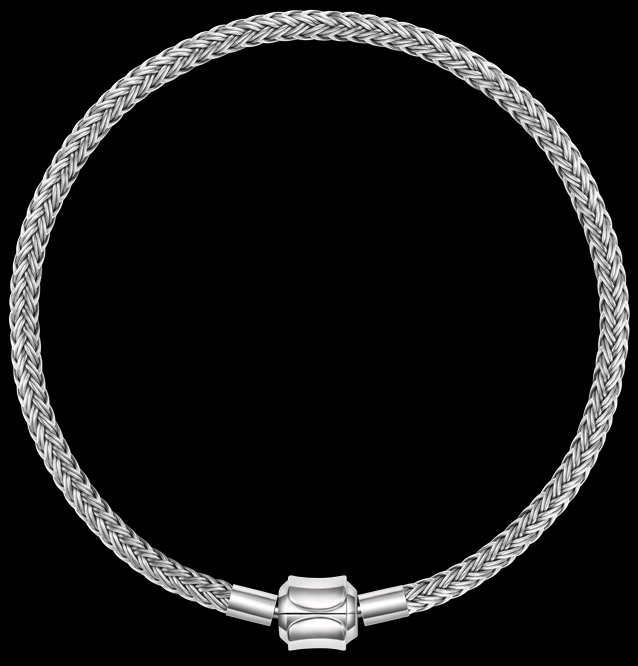 New GNOCE Stainless Steel Grey Basic Charm Bracelet 6.3"/16cm with 2 Pieces of Stoppers - Retails Over $90 Normally