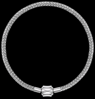New GNOCE Stainless Steel Grey Basic Charm Bracelet 6.3"/16cm with 2 Pieces of Stoppers - Retails Over $90 Normally