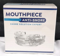 New in Box Anti-Snore Mouthpiece | Package Measures 3&frac12;" Tall, 3&frac12;" Wide