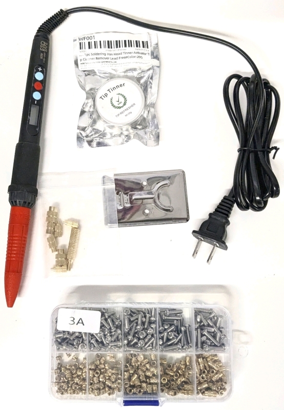 New Digital Soldering Iron 60W, 110V - 250V + Tip Tinner + Assorted Screws + Guide Heads