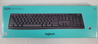 New - Logitech K270 Full-Size Wireless Keyboard .