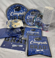 New Graduation Party Decorations Kit Plates, Cups, & Balloons +