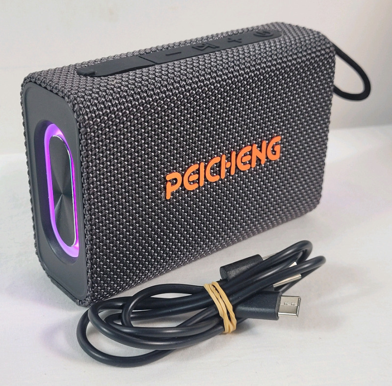 Peicheng Wireless Bluetooth Speaker w/USB Charging Cord .